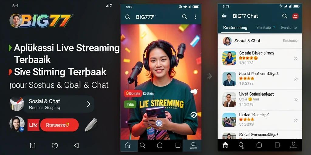 Antarmuka <strong>BIG77</strong> yang intuitif memudahkan pengguna saat Live Streaming.