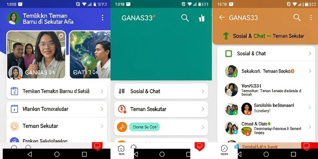 Antarmuka utama GANAS33 yang user-friendly untuk Teman Sekitar.