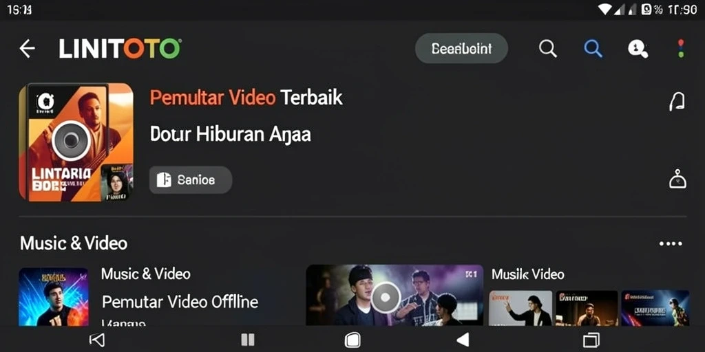 Tampilan antarmuka LINITOTO yang ramah pengguna untuk pemutaran video.