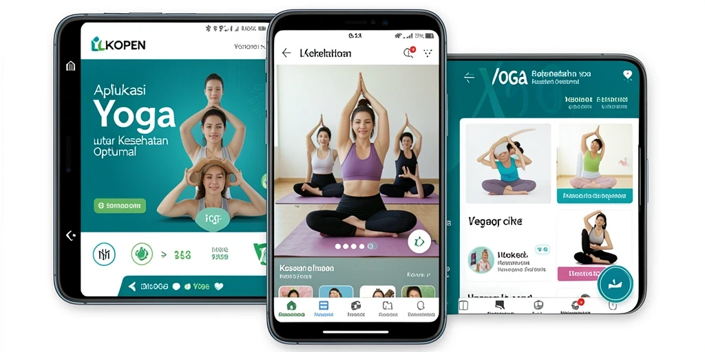 Tampilan antarmuka LKOPEN yang menarik dan fungsional untuk latihan yoga.