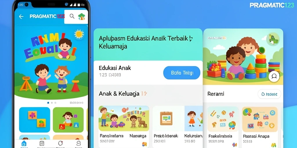 Antarmuka interaktif aplikasi PRAGMATIC123 untuk belajar sambil bermain.