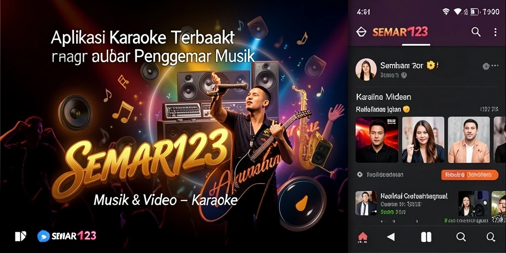 Antarmuka SEMAR123 dengan berbagai pilihan lagu Karaoke.