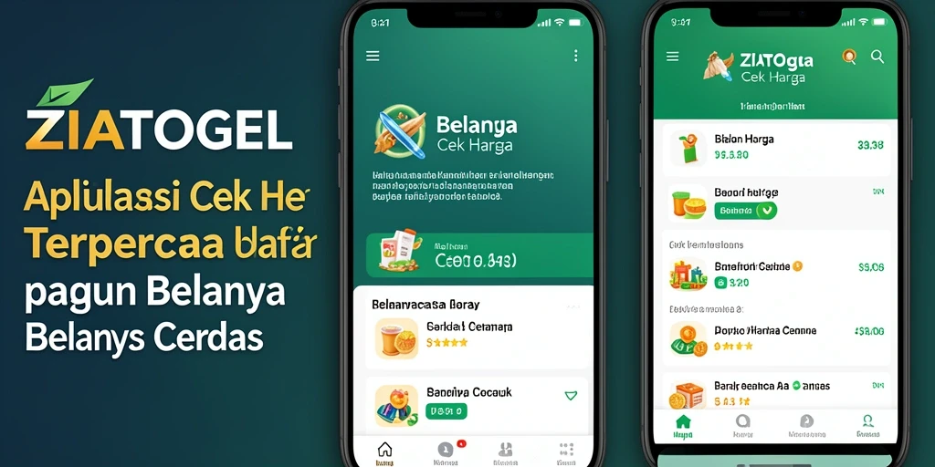 Antarmuka ZIATOGEL menampilkan berbagai harga produk dengan jelas.