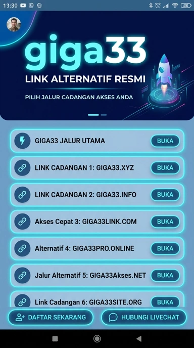 Halaman Link Alternatif giga33 untuk Android